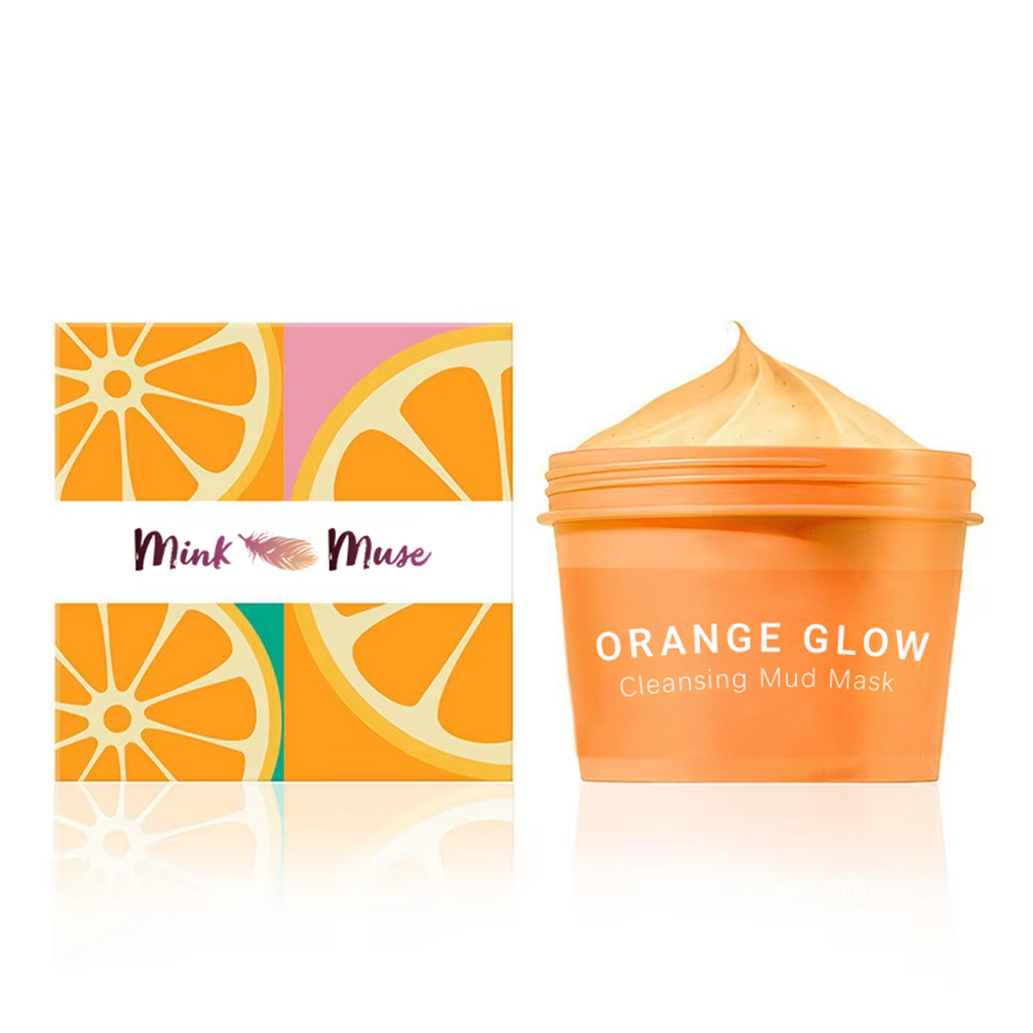 Orange Glow Cleansing Mud Mask - Mink Muse